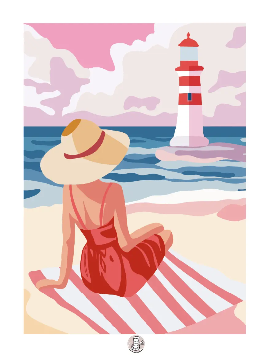 Affiche "Bretagne rose"