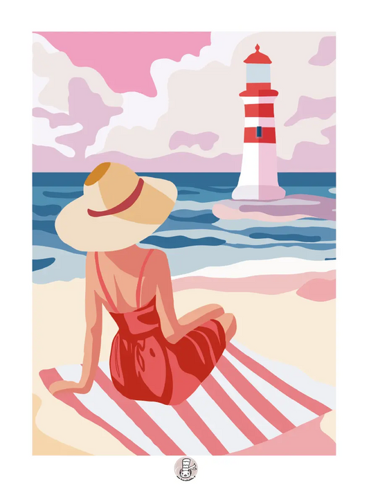 Affiche "Bretagne rose"