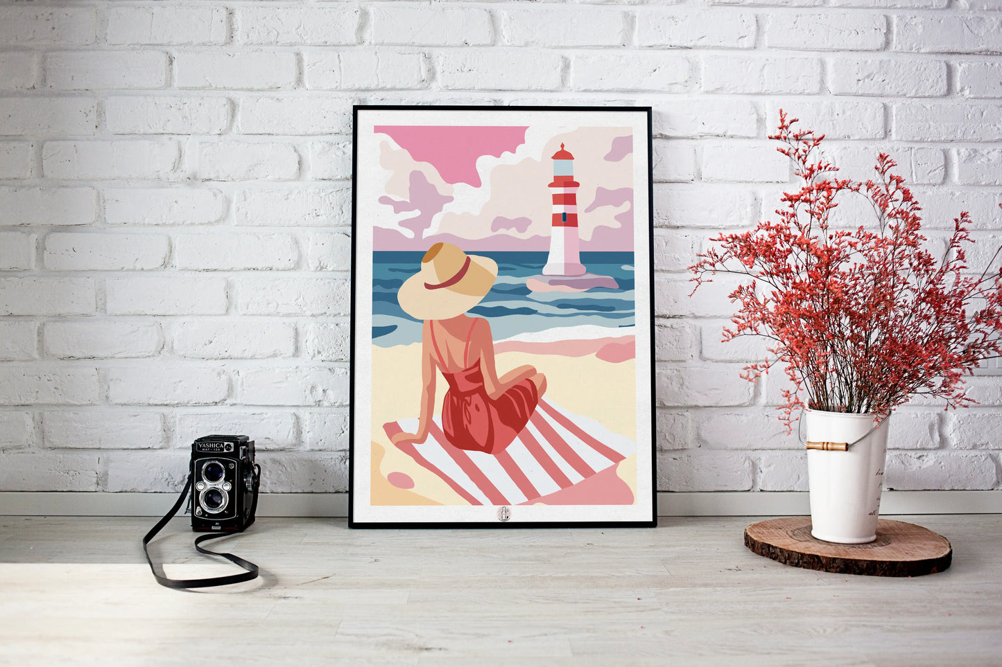 Affiche "Bretagne rose"