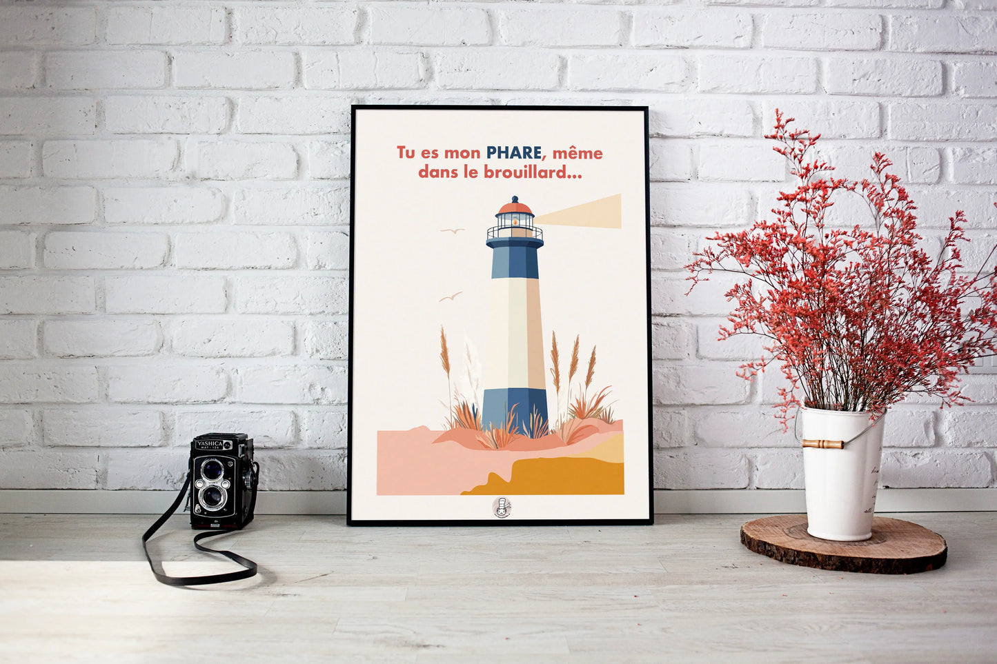 Affiche "Tu es mon phare, même dans le brouillard…"