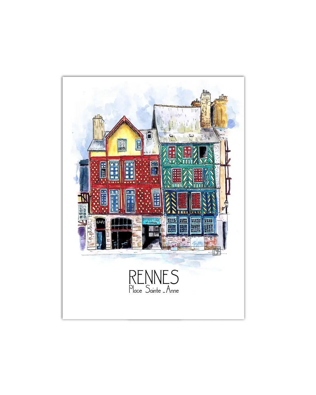 Carte postale "Place Saint-Anne"