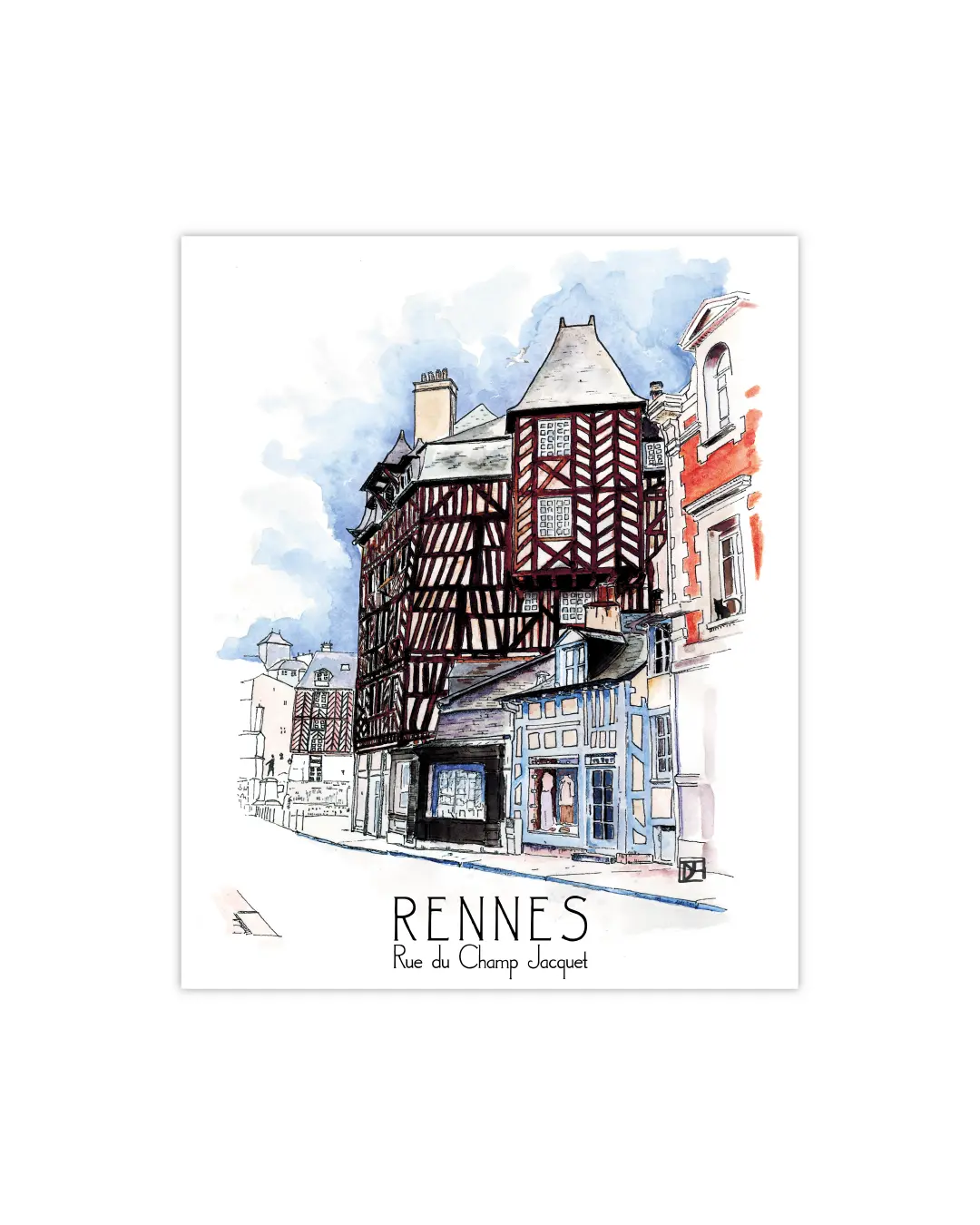 Carte postale "Rue du Champ-Jacquet"