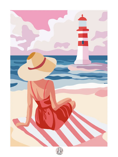 Affiche "Bretagne rose"