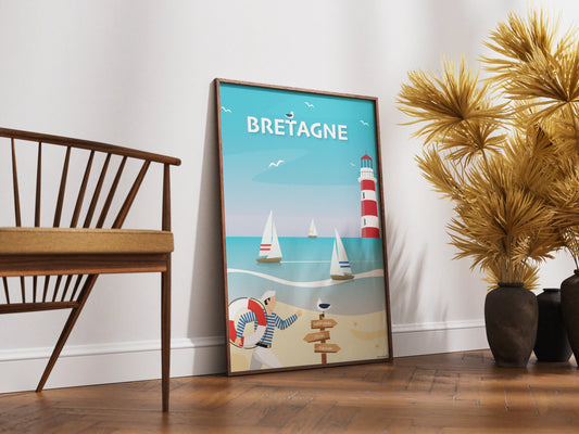 Affiche "Bretagne marin"