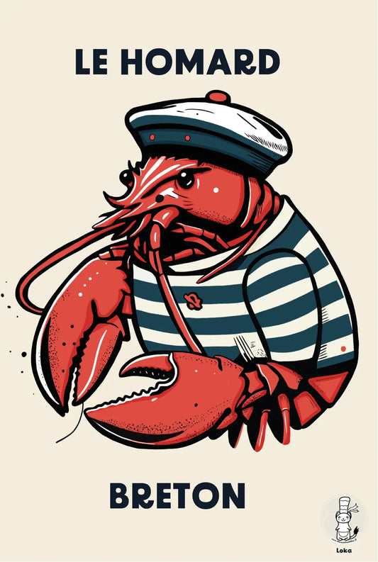 Affiche "Le homard breton"