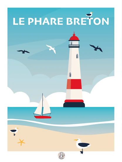 Affiche "Le phare breton"