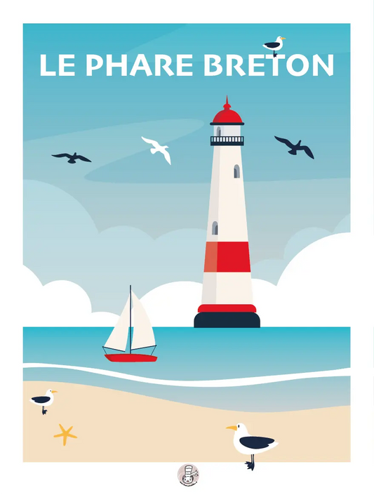 Affiche "Le phare breton"