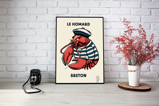 Affiche "Le homard breton"