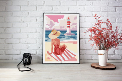 Affiche "Bretagne rose"