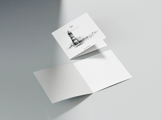 Carte postale "Le phare crayonné"