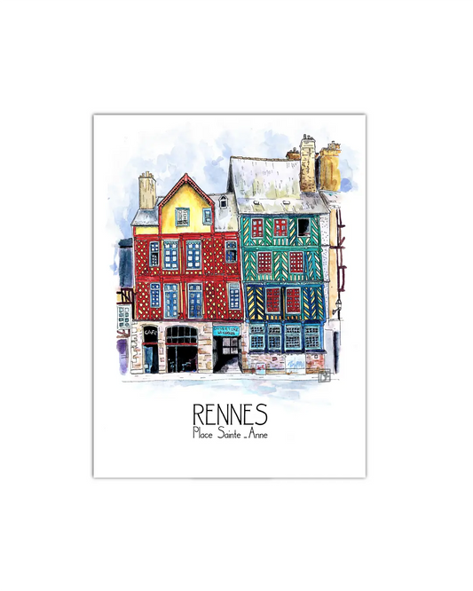 Carte postale "Place Saint-Anne"