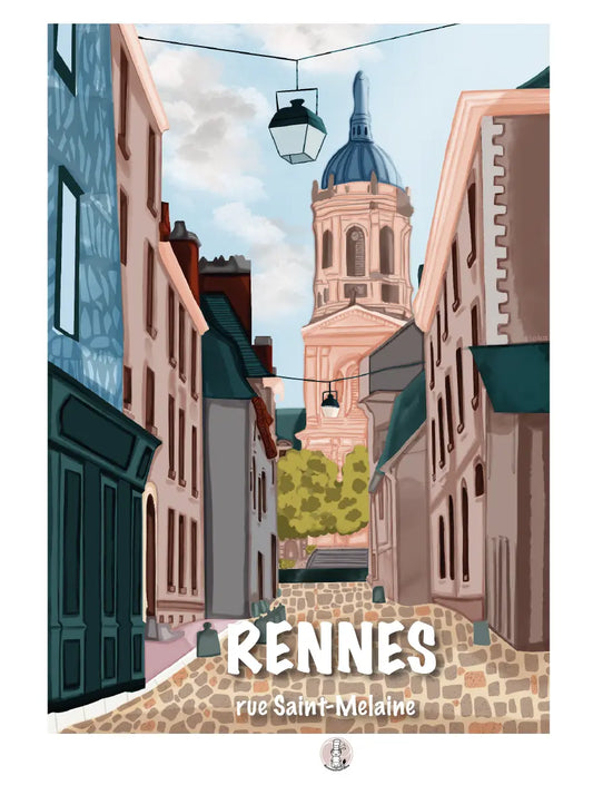 Affiche "rue de Saint-Melaine"