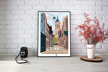 Affiche "rue de Saint-Melaine"